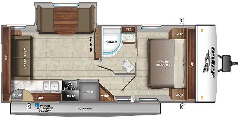 2022 Jayco Jay Feather 24RL - Floor plan