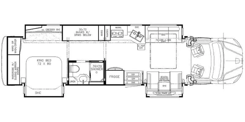 Newmar Super Star 4065 floor plan