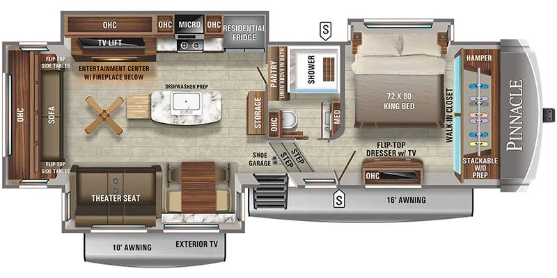 2022 Jayco Pinnacle 32RLTS floor plan