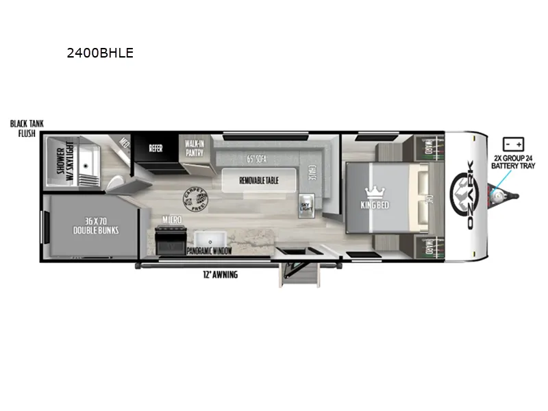 2024 Forest River Ozark 240BHLE - Floor plan