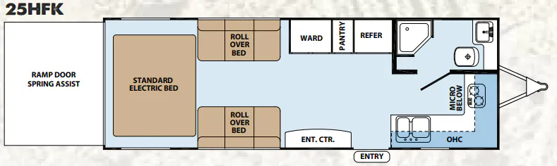 Forest River XLR Hyperlite 25HFK floor plan