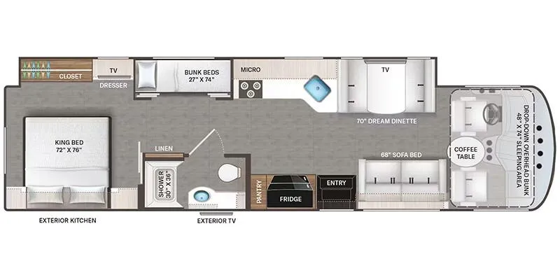 2026 Thor Motor Coach Hurricane 35J - Floor plan