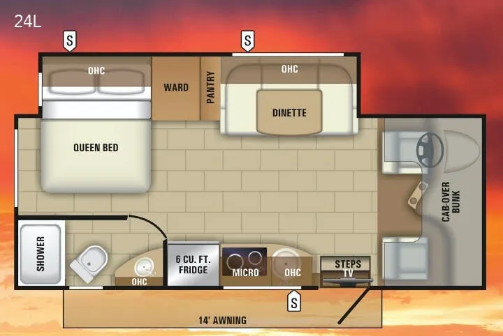 Entegra Coach Qwest 24L floor plan
