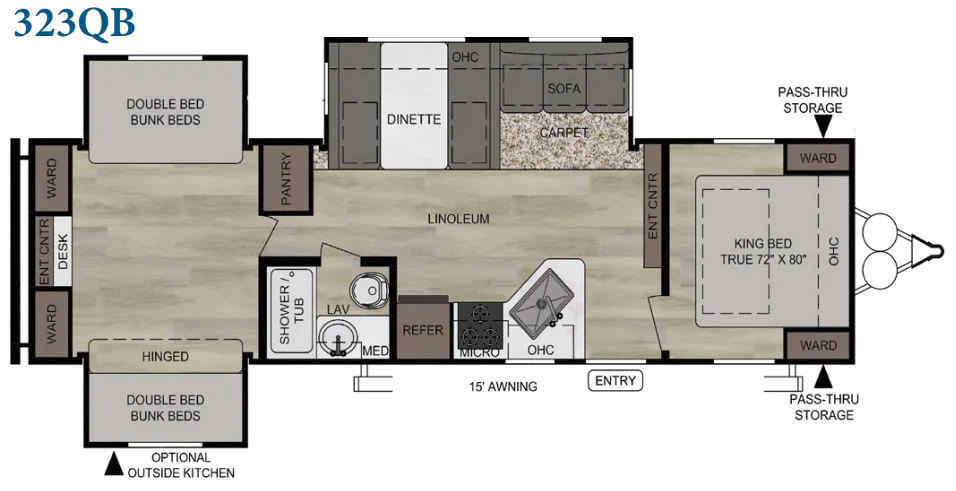 East to West Della Terra 323QB floor plan