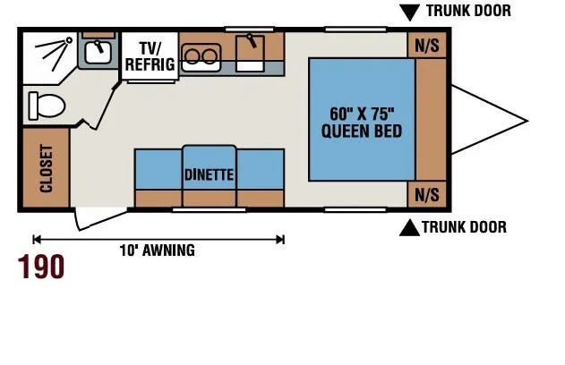 K-Z Sportsmen Classic 190 floor plan