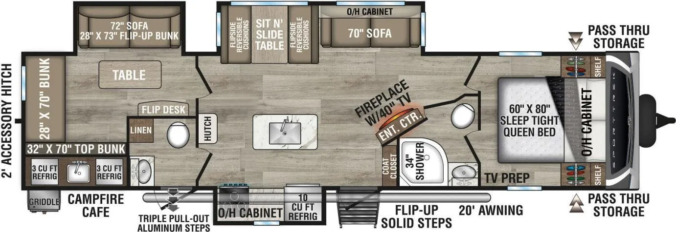 2025 Venture RV SportTrek ST333VIK - Floor plan