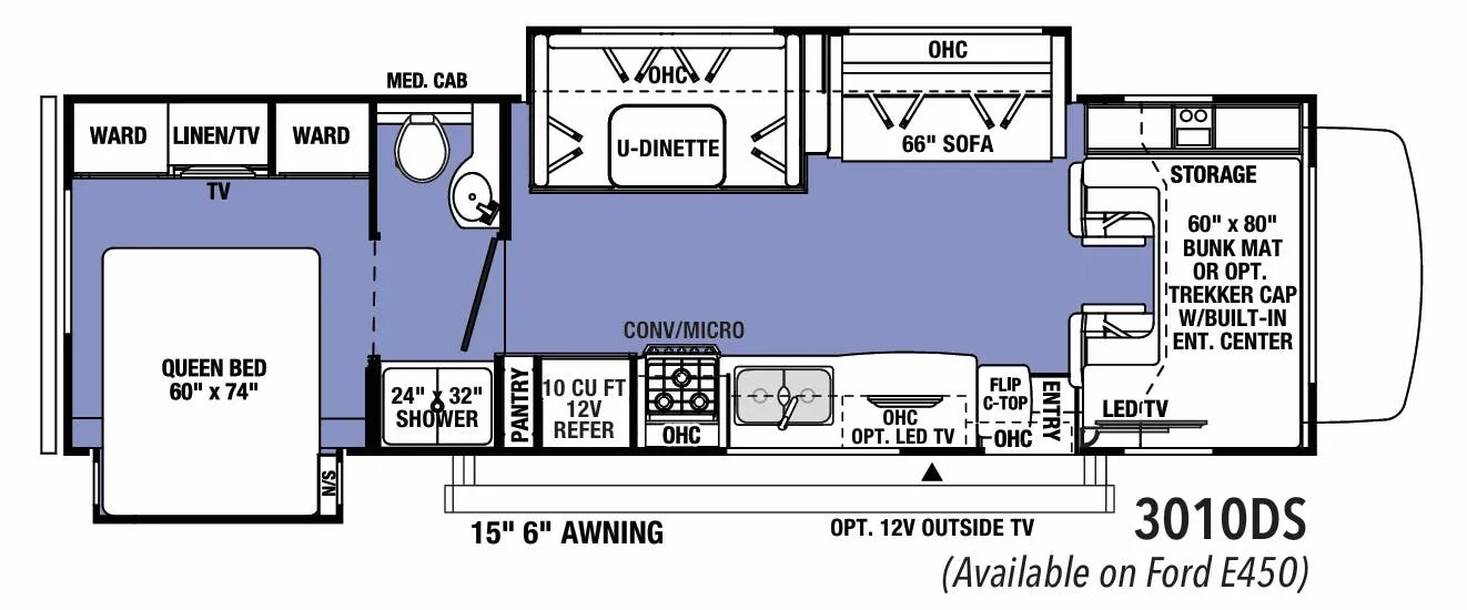 Forest River Sunseeker Classic 3010DS floor plan