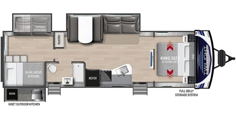 Cruiser RV Twilight TWS 31BH floor plan