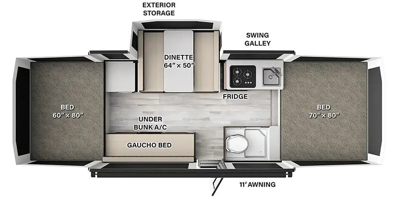 2025 Forest River Flagstaff MAC 231MT - Floor plan
