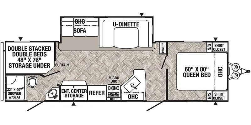 2021 Palomino Puma 28DBFQ - Floor plan