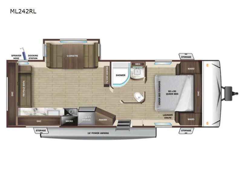 2022 Highland Ridge Mesa Ridge S-Lite 242RL - Floor plan