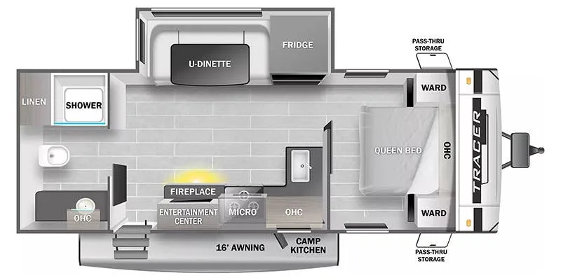2023 Prime Time Tracer 23RBS floor plan
