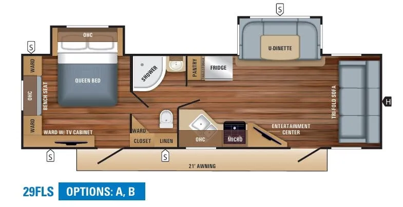 Jayco White Hawk 29FLS floor plan