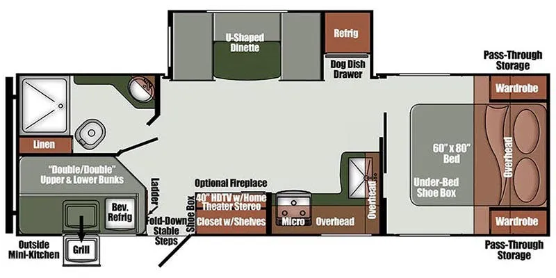 2021 Gulf Stream Envision 246BH - Floor plan