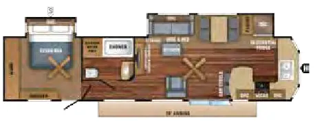 Jayco Jay Flight Bungalow 40FKDS floor plan