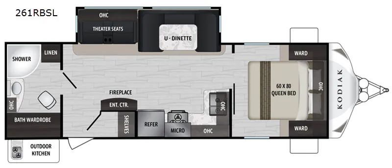 2019 Dutchmen RV Kodiak Ultra-Lite 261RBSL - Floor plan