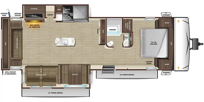 Highland Ridge Light 290RLS floor plan
