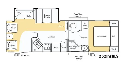 Keystone Sprinter Copper Canyon 252FWRLS floor plan