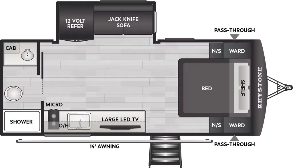 2026 Keystone Passport Classic 180RBC floor plan
