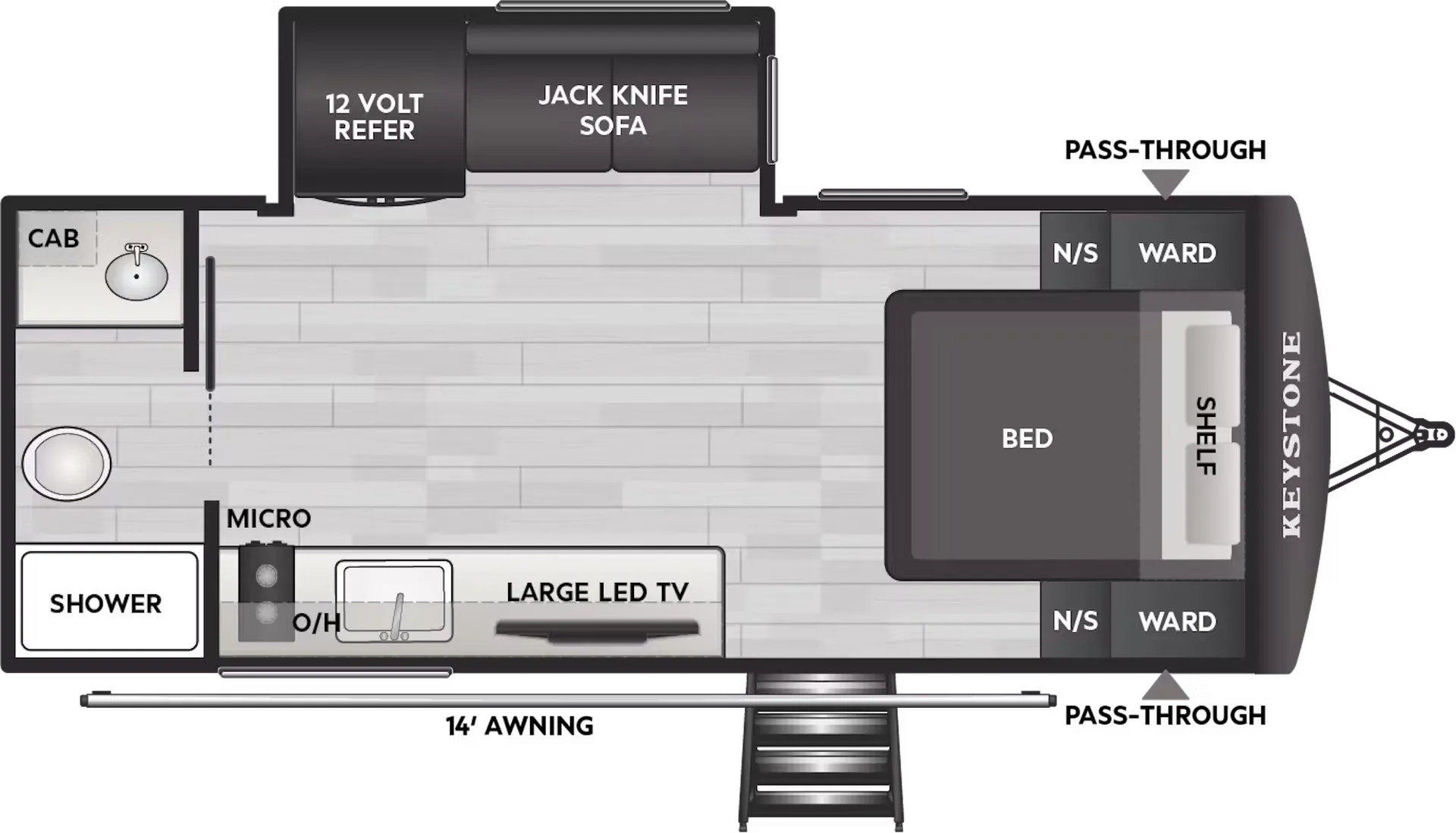 2026 Keystone Passport Classic 180RBC - Floor plan