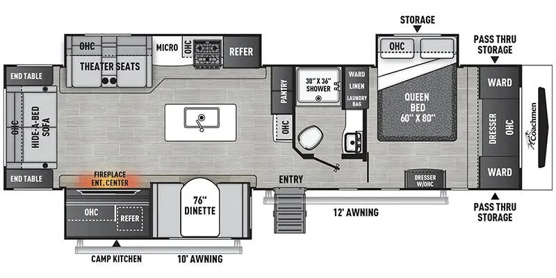2025 Coachmen Freedom Express Ultra Lite 324RLDS - Floor plan