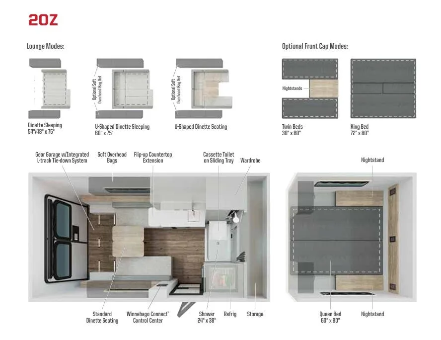 2027 Winnebago ARKA 20Z - Floor plan