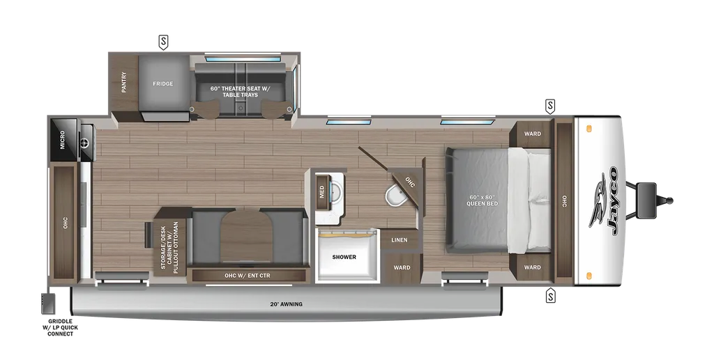2024 Jayco Jay Feather 23RK floor plan