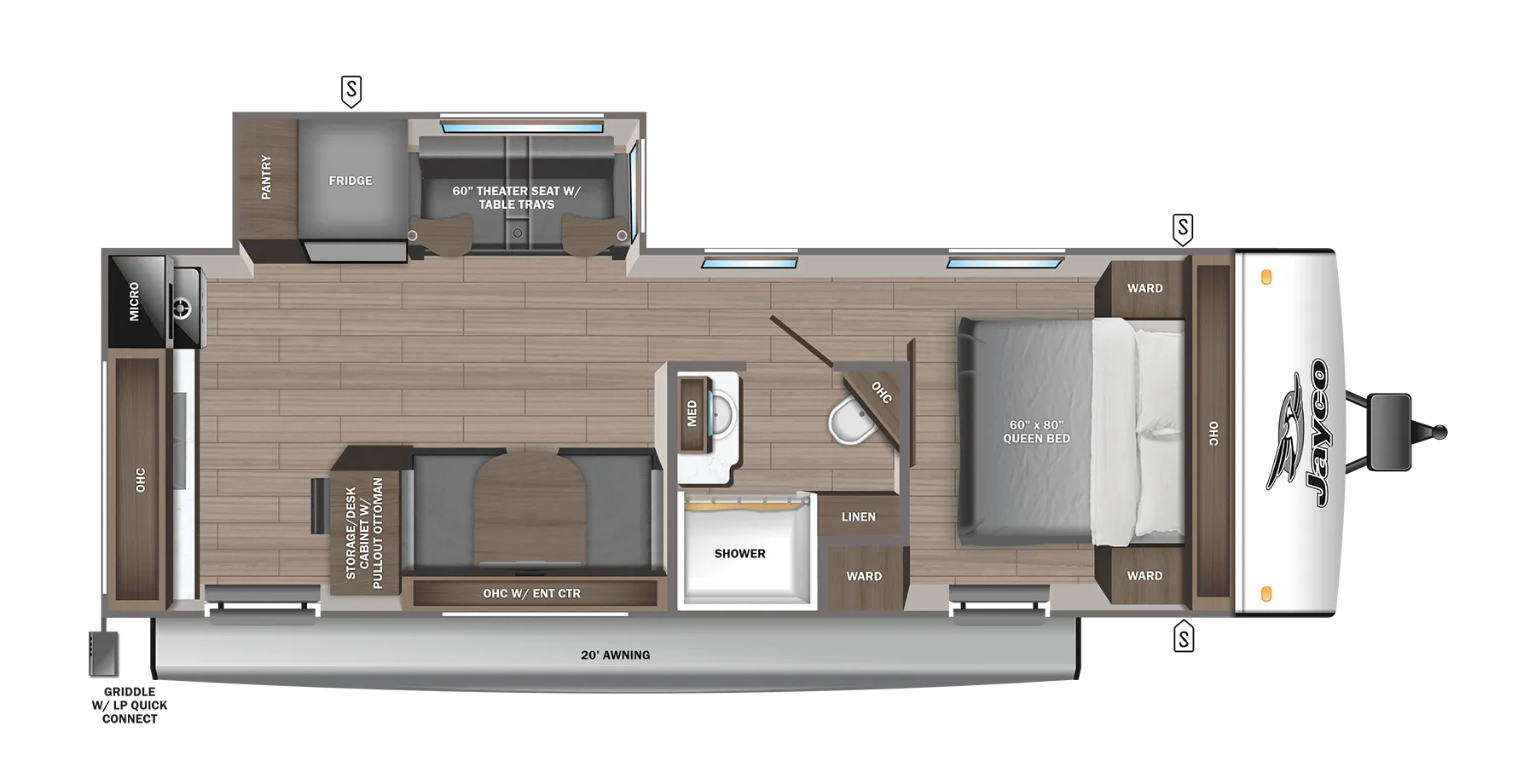 2024 Jayco Jay Feather 23RK - Floor plan
