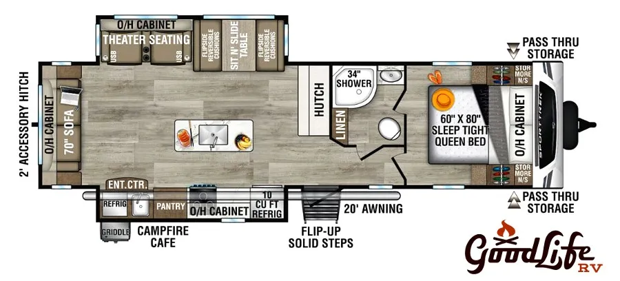 2025 Venture Sport Trek 312VIK - Floor plan