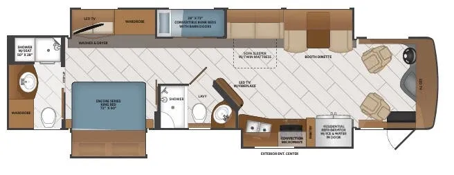 Fleetwood Discovery 38N floor plan