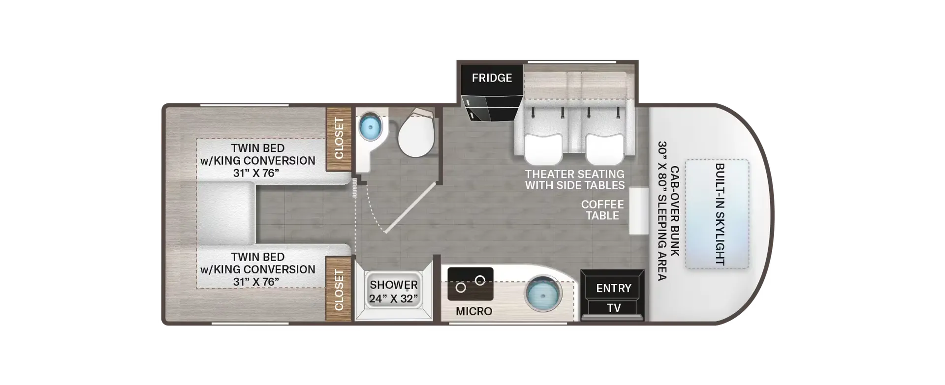 2027 Thor Motor Coach Delano 24XL - Floor plan