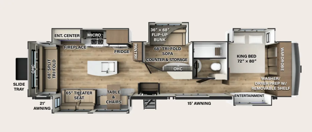 Forest River Flagstaff Elite Estate F392MB floor plan