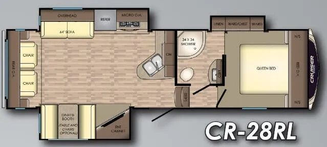 CrossRoads Cruiser Aire 28RL floor plan