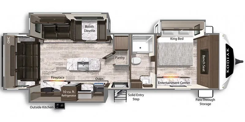 Dutchmen Kodiak Ultimate 3221RLSL floor plan