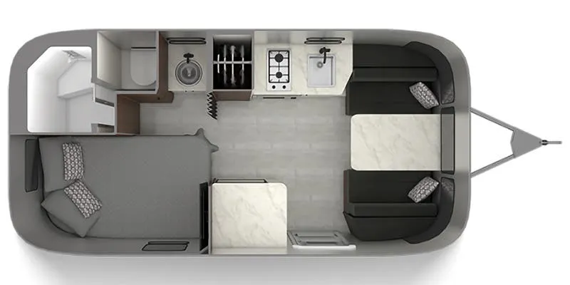 2021 Airstream Caravel 19CB - Floor plan