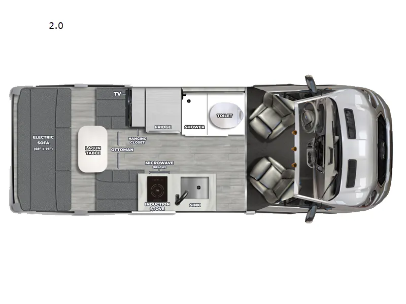 2027 Pleasure-Way Ontour 2.0 - Floor plan