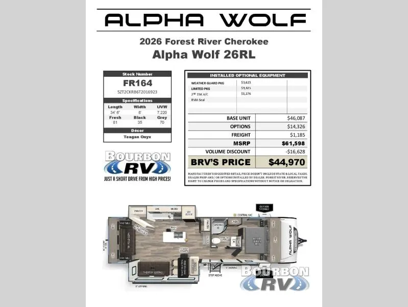 2026 Forest River Cherokee Alpha Wolf 26RL - Photo 4