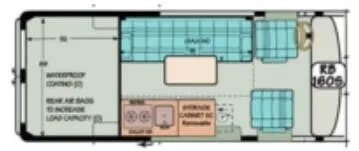Sportsmobile Sprinter 160S floor plan