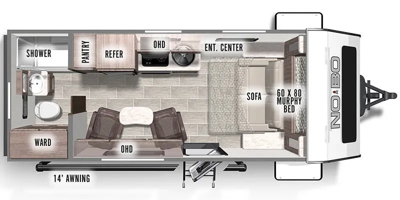 Forest River No Boundaries NB19.2 floor plan
