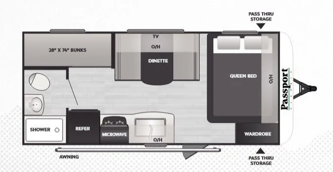 2025 Keystone Passport Classic 170BH - Floor plan
