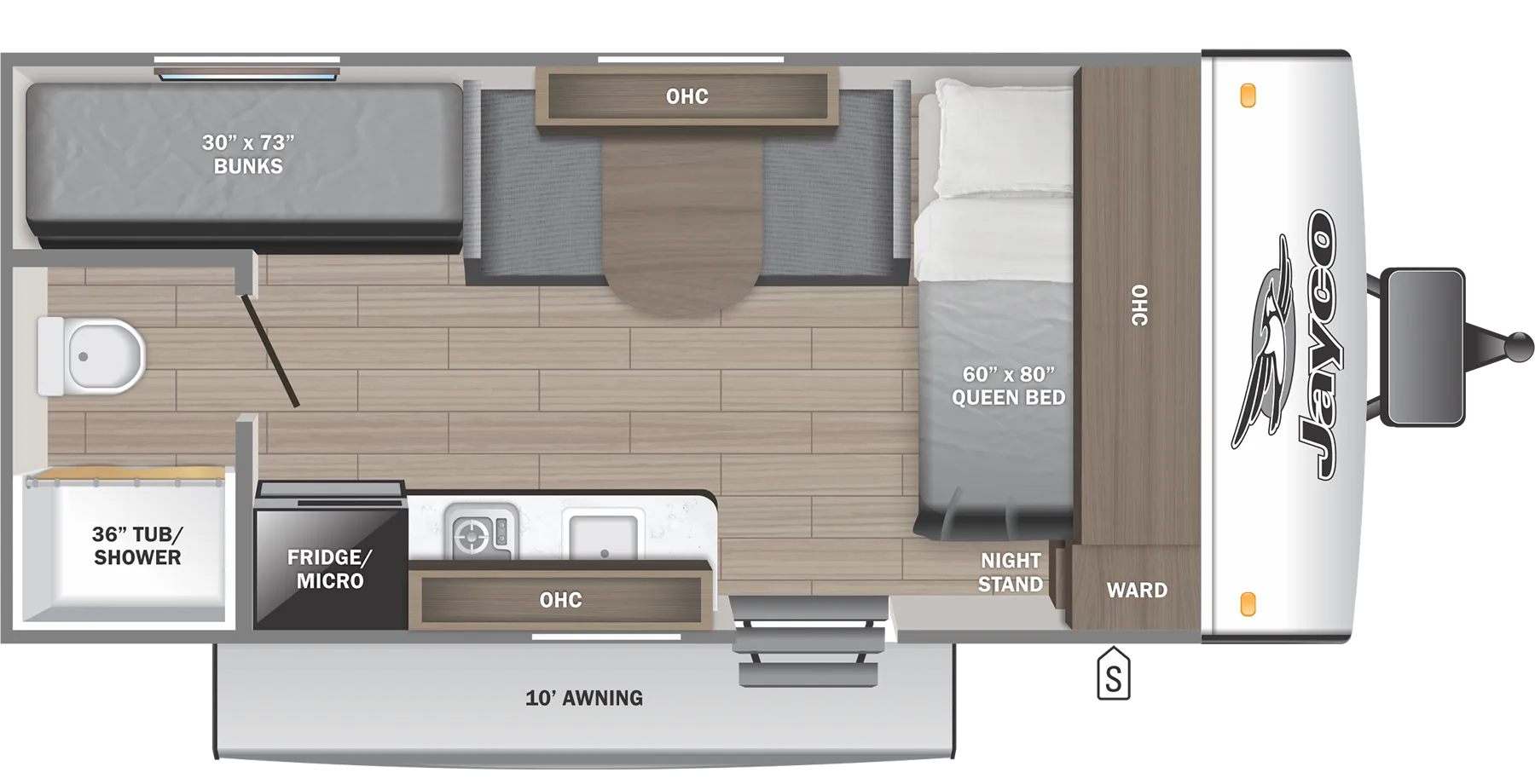 2026 Jayco Jay Feather Air SL 17BHSL - Floor plan