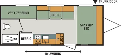 K-Z Sportsmen Classic 180BH floor plan