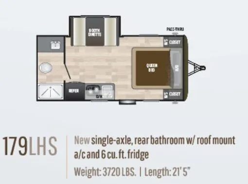 Keystone Hideout LHS 179LHS floor plan