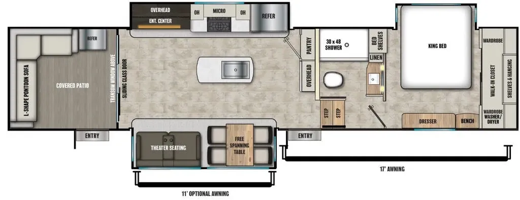 2027 Coachmen Brookstone 318RLL floor plan