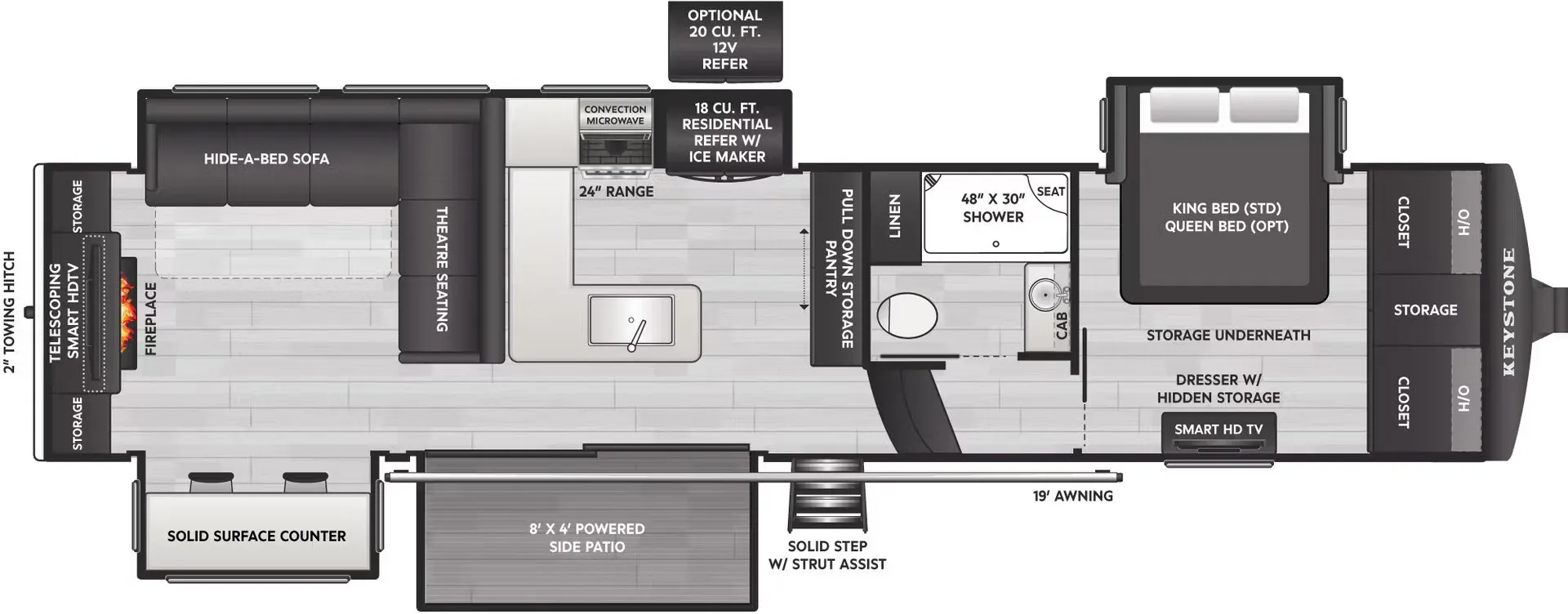 2026 Keystone Montana 3532SP - Floor plan