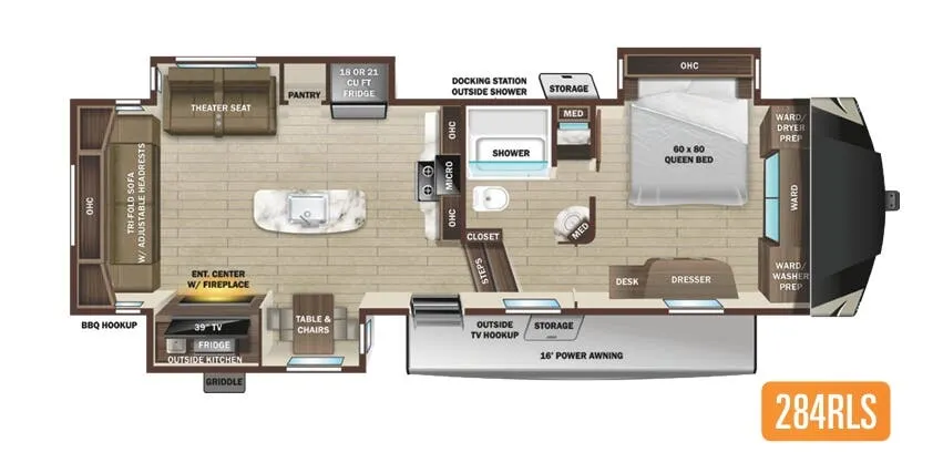 Highland Ridge Open Range 284RLS floor plan