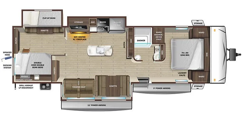 Highland Ridge Light 312BHS floor plan