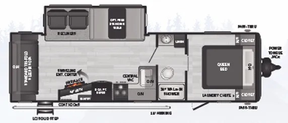 Keystone Hideout 27RLSWE floor plan