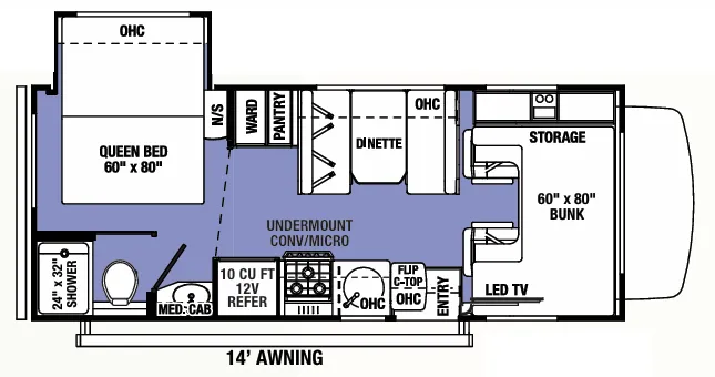 Forest River Sunseeker LE 2250SLE floor plan