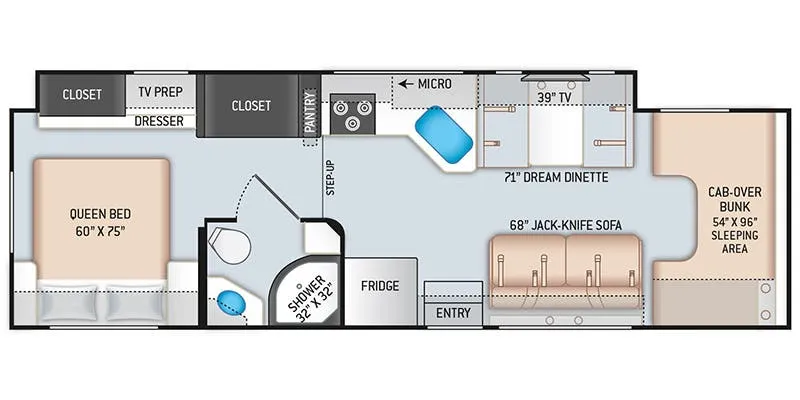 Thor Motor Coach Four Winds 31WV floor plan